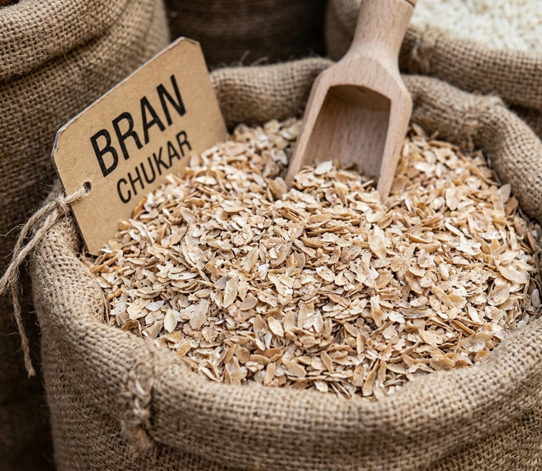 Close-up of high quality white basmati rice grains scattered on a dark background